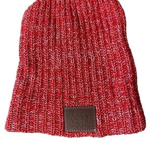 Love Your Melon Heather Red Knit Beanie Women's One Size